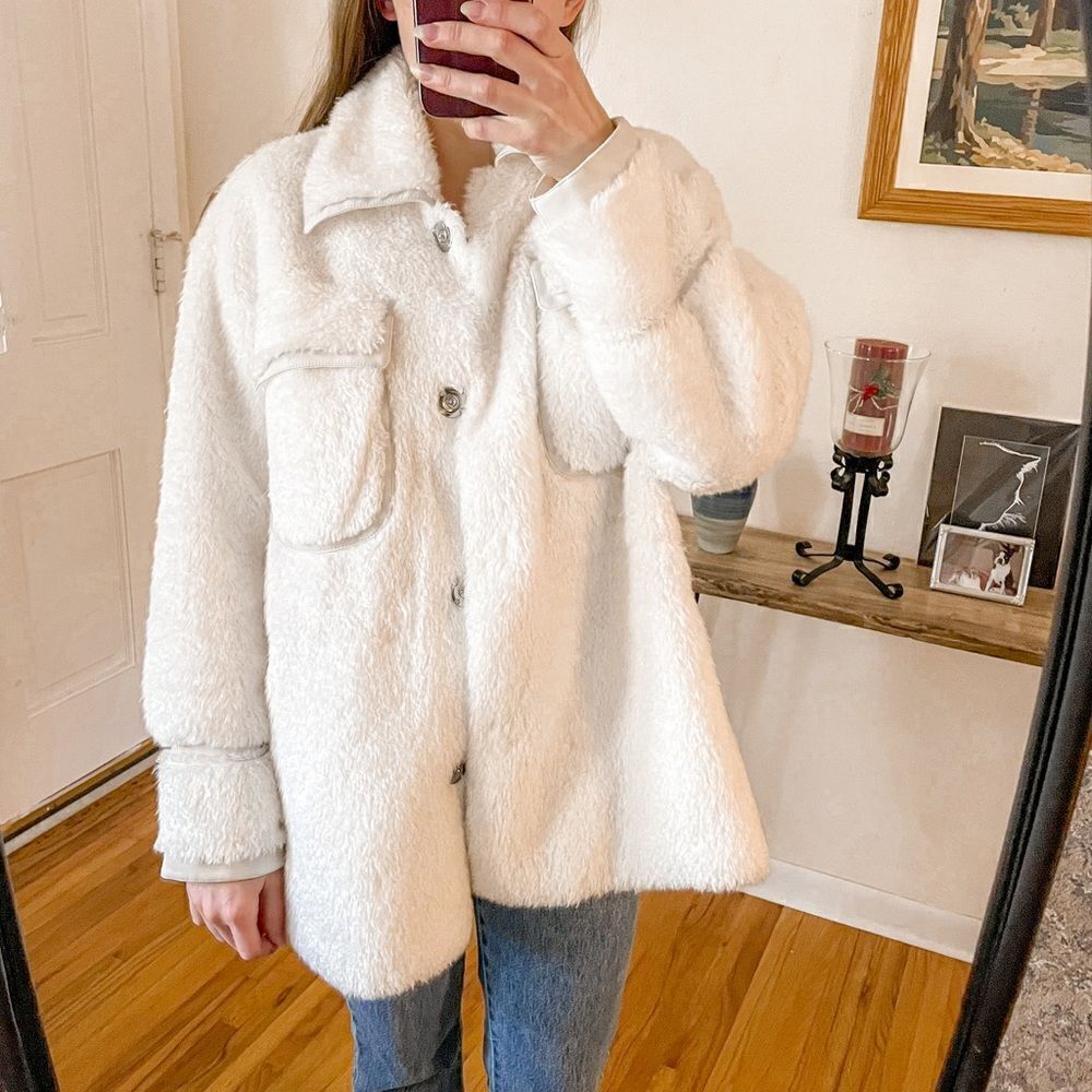 Anthropologie Maeve Cinched Waist Faux Fur Jacket - Picture 13 of 13